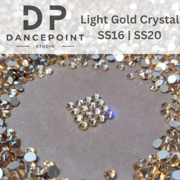 Złote cyrkonie szklane Light Gold Crystal