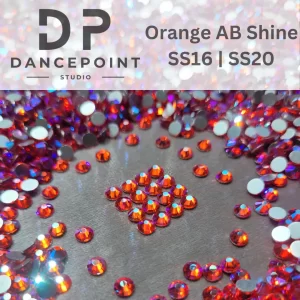 Pomarańczowe cyrkonie szklane Orange AB Shine
