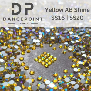 Żółte cyrkonie szklane Yellow AB Shine