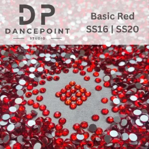 Czerwone cyrkonie szklane Basic Red