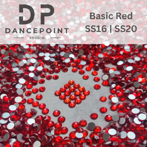 Czerwone cyrkonie szklane Basic Red
