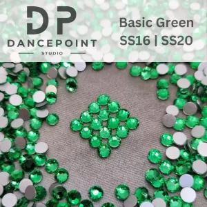 Zielone cyrkonie szklane Basic Green SS16 | SS20