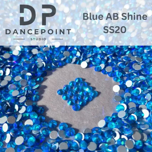 Cyrkonie szklane Blue AB Shine SS16 | SS20