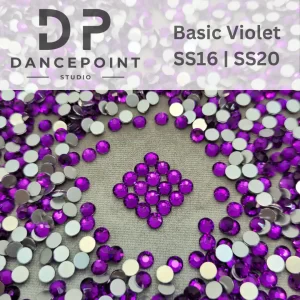 Fioletowe Cyrkonie szklane Basic Violet SS16 | SS20