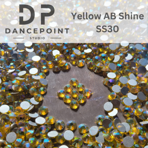 Cyrkonie szklane Yellow AB Shine SS30