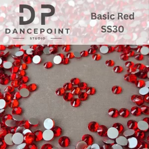 Czerwone cyrkonie szklane Basic Red SS30
