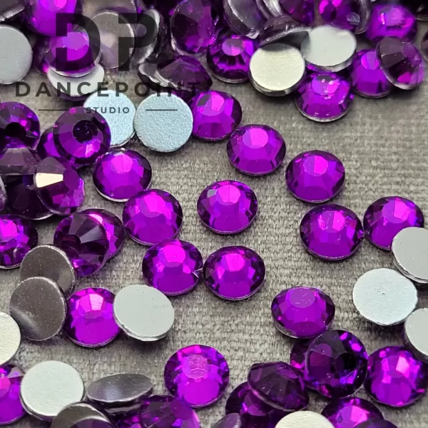 Fioletowe Cyrkonie szklane Basic Violet SS16 | SS20 - obrazek 6