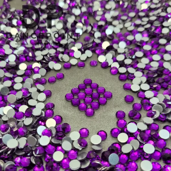 Fioletowe Cyrkonie szklane Basic Violet SS16 | SS20 - obrazek 5