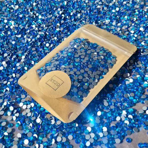 Cyrkonie szklane Blue AB Shine SS16 | SS20 - obrazek 4