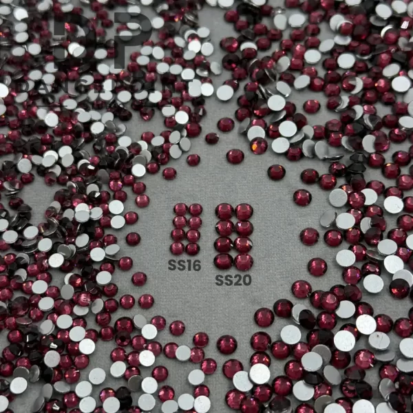 Cyrkonie szklane Burgundy Red SS16 | SS20 - obrazek 6