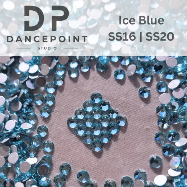 Błękitne cyrkonie szklane Ice Blue SS16 | SS20