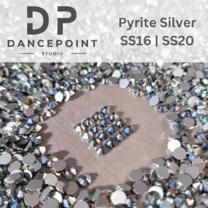 Srebrno-złote cyrkonie szklane Pyrite Silver SS16 | SS20