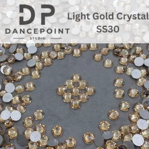 Jasnozłote cyrkonie szklane Light Gold Crystal SS30