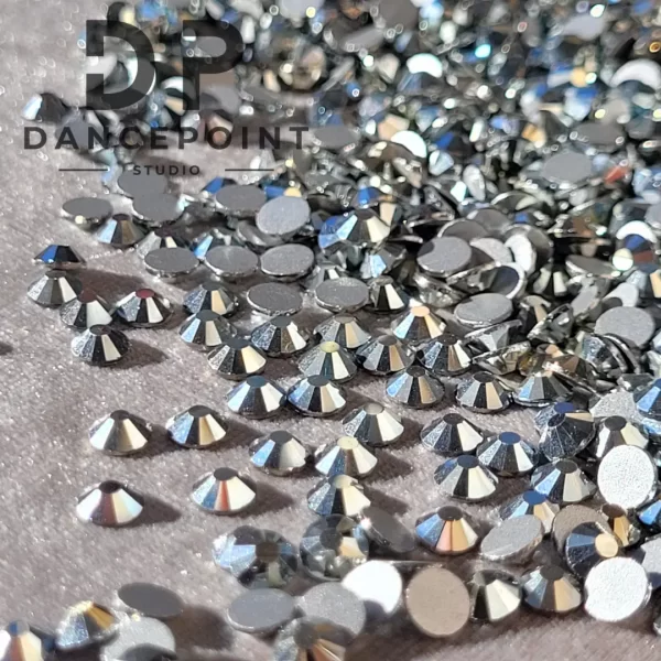 Srebrno-złote cyrkonie szklane Pyrite Silver SS16 | SS20 - obrazek 2