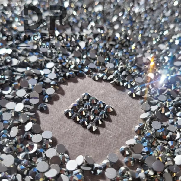 Srebrno-złote cyrkonie szklane Pyrite Silver SS16 | SS20 - obrazek 5