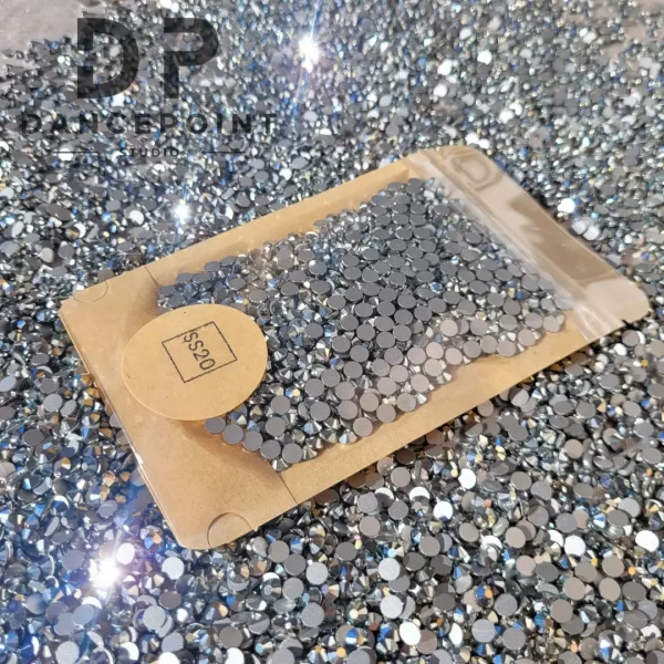Srebrno-złote cyrkonie szklane Pyrite Silver SS16 | SS20 - obrazek 6