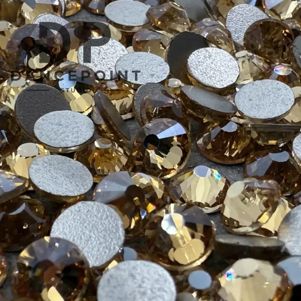 Jasnozłote cyrkonie szklane Light Gold Crystal SS30 - obrazek 2