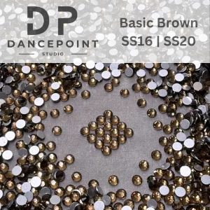 Brązowe cyrkonie szklane Basic Brown SS16 | SS20