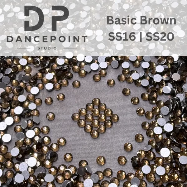 Brązowe cyrkonie szklane Basic Brown SS16 | SS20