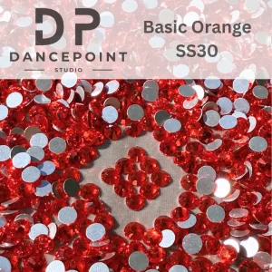 Pomarańczowe cyrkonie szklane Basic Orange SS30