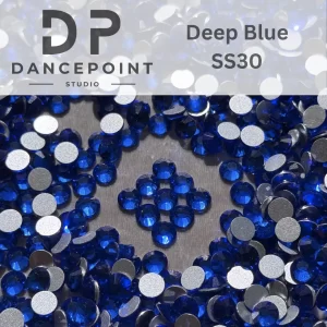 Niebieskie cyrkonie szklane Deep Blue SS30