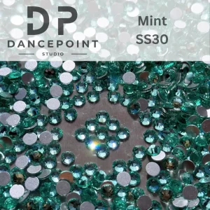 Miętowe cyrkonie szklane Mint SS30